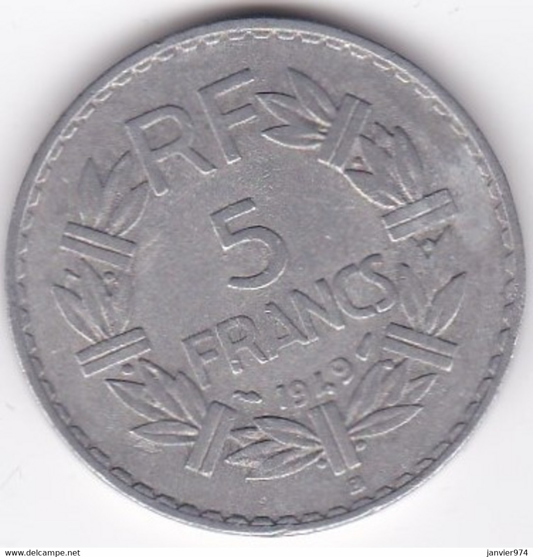 5 FRANCS 1949 B (Beaumont Le Roger). 9 Fermé), Aluminium - 5 Francs