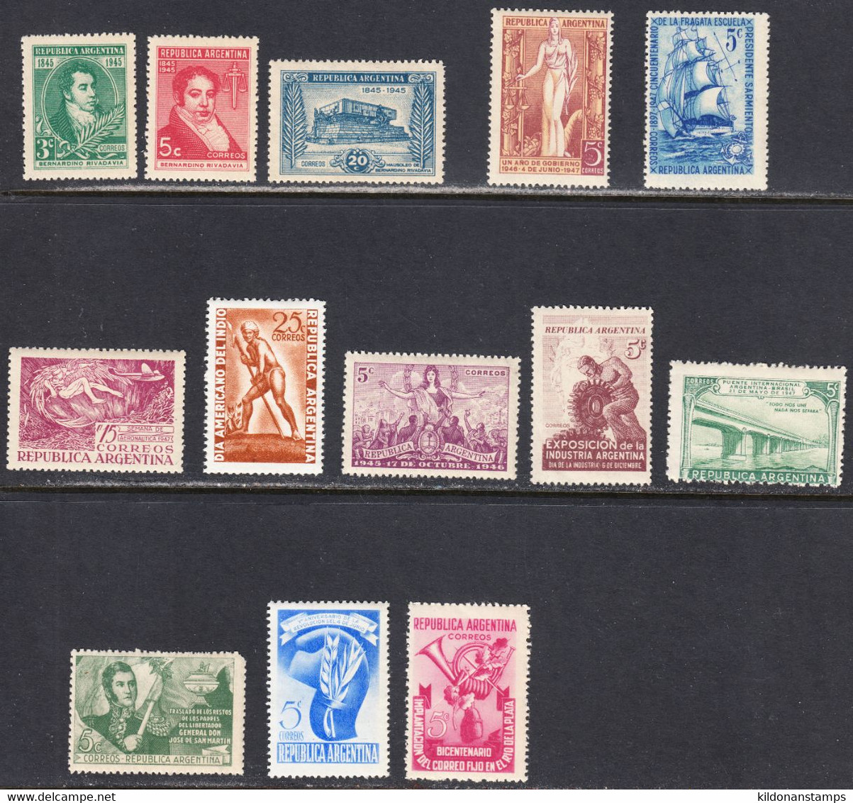 Argentina 1945-  Mint No Hinge, Sc# - Unused Stamps