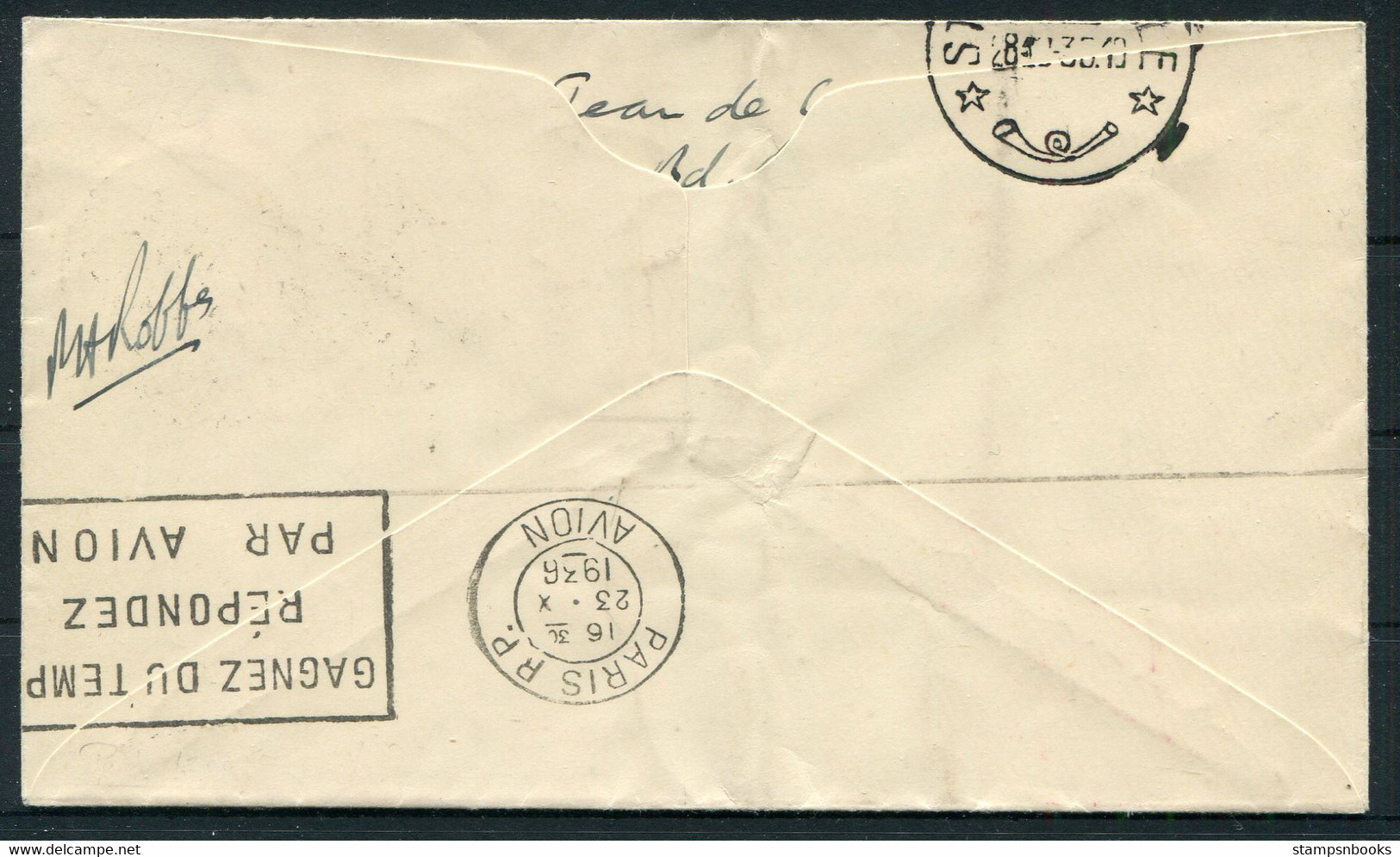 1936 (Oct 23rd) Croydon Aerodrome Air France / SABENA First Flight Airmail Cover - Stanleyville,Belgian Congo Via Paris - Lettres & Documents