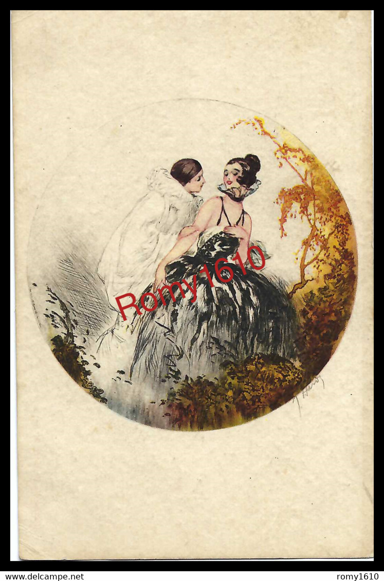 Florence Hardy.  Jeune Femme , Pierrot Amoureux. Scan Recto/verso. - Hardy, Florence