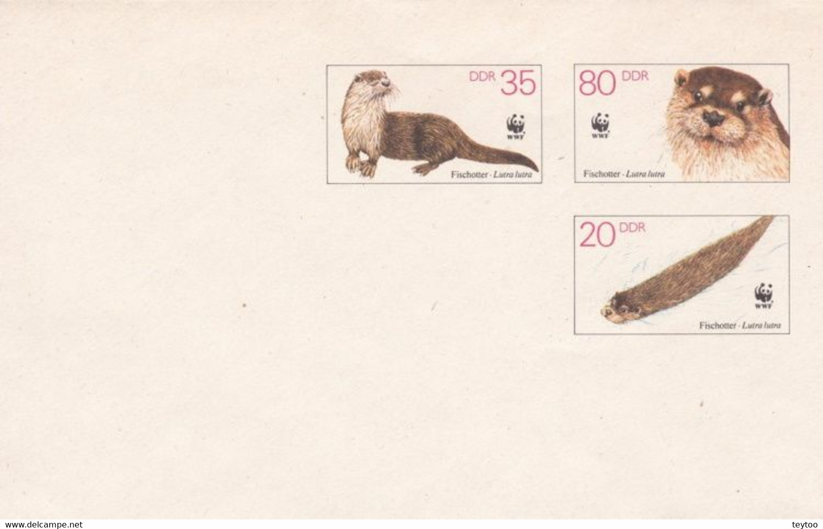 C0013.2# DDR 1987 [ENP] Entero Postal Nutria - WWF (M) - Covers - Mint