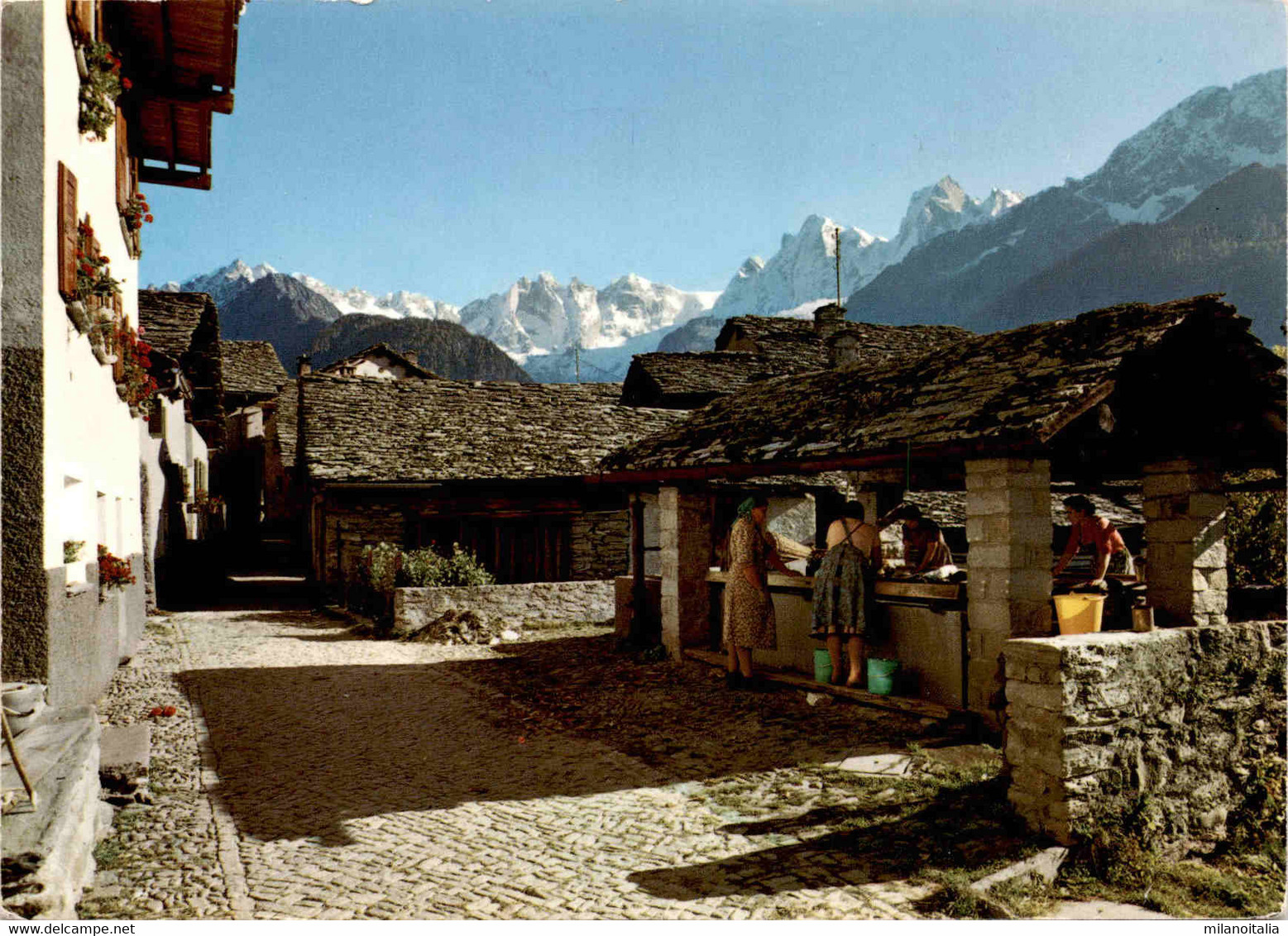 Soglio Im Bergell Mit Bondascagruppe (490) - Soglio