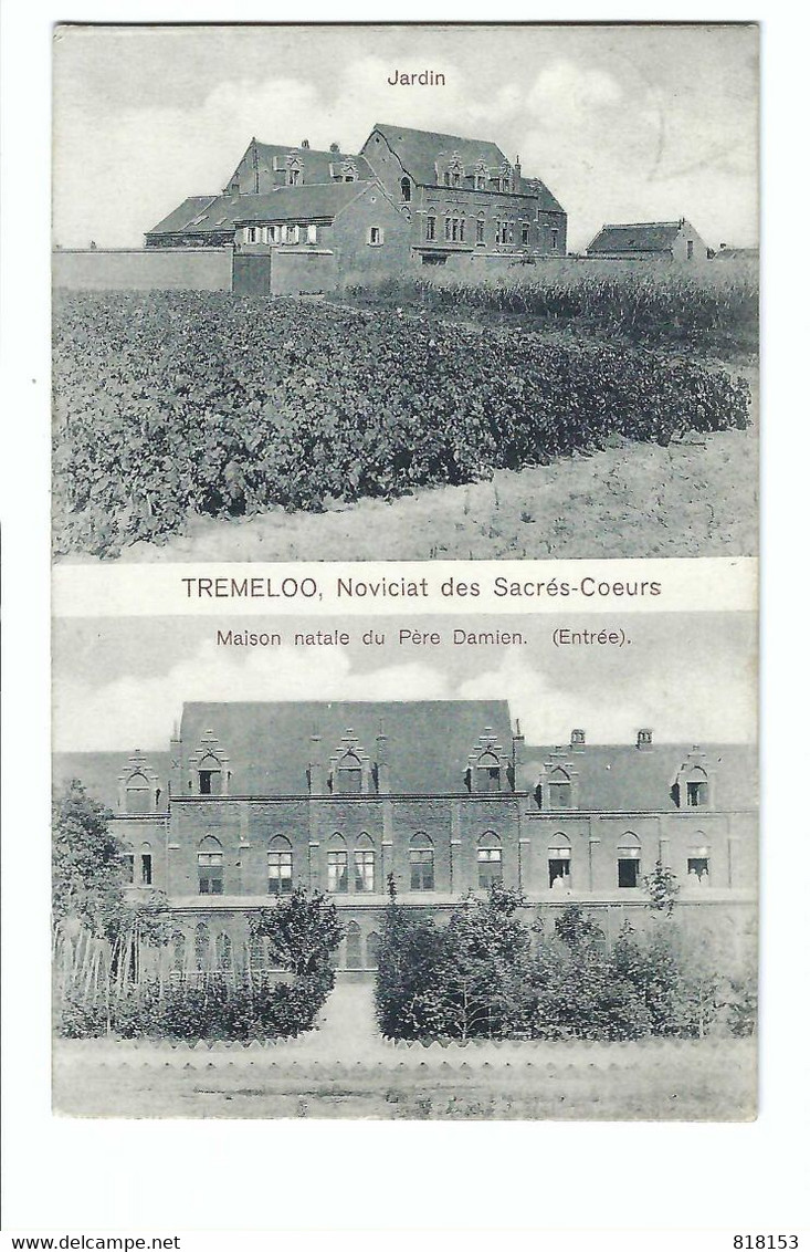 Tremelo  TREMELOO,Noviciat Des Sacrés-Coeurs  Jardin -  Maison Natale Du Père Damien (Entrée) 1909 - Tremelo