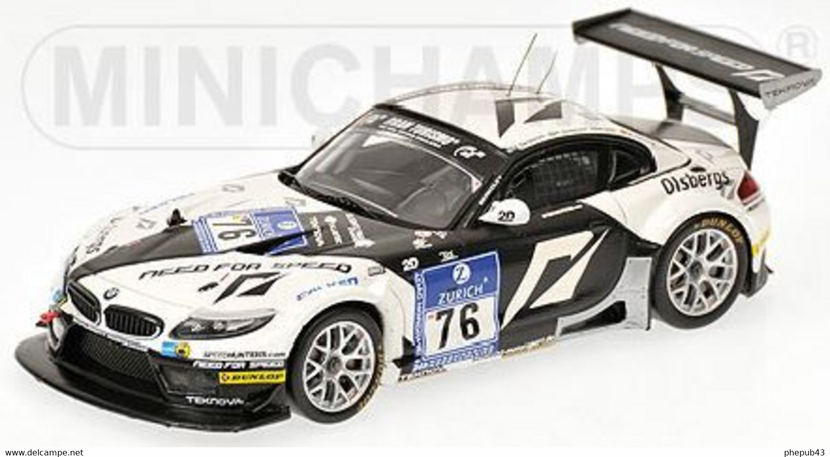 BMW Z4 GT3 - Sandstrom/Soderlund/Ohling/Hartung - 24h Nurburgring 2010 #76 - Minichamps - Minichamps