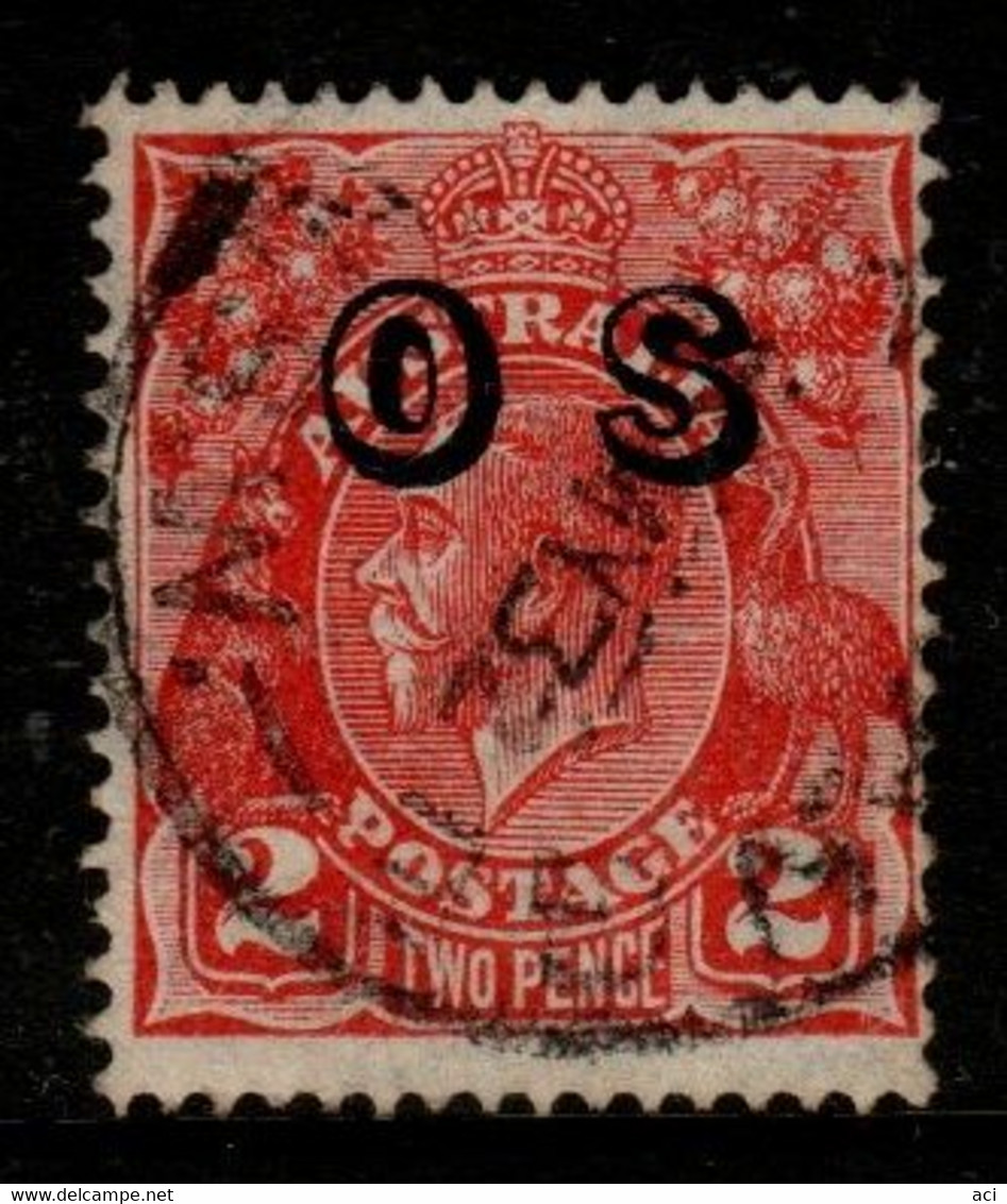 Australia SG O130  1933 King George V Heads 1d Golden Scarlet, Overprinted OS ,used,Euro 1.00 - Service