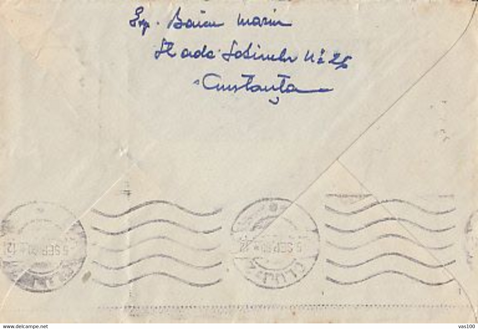 AVIATION DAY, PILOT STAMP, WAVY LINES CANCELLATIONS ON COVER, 1960, ROMANIA - Briefe U. Dokumente