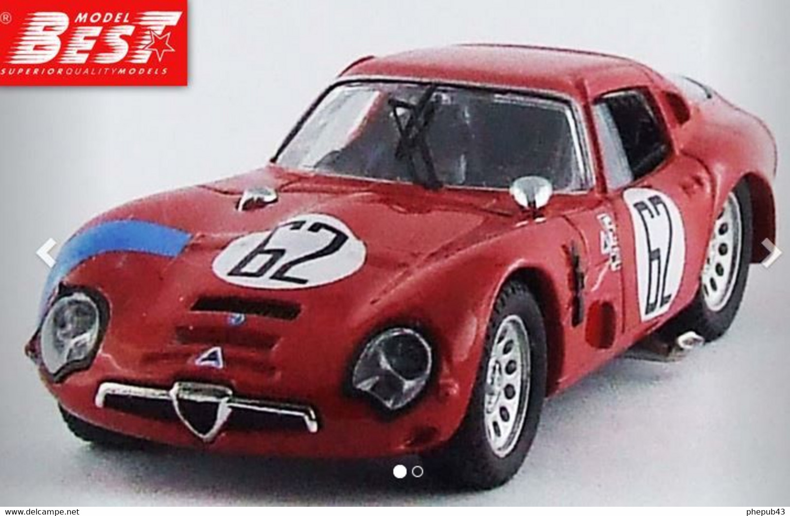 Alfa Roméo TZ2 - Lucien Bianchi/Consten - Sebring 1966 #62 - Best Model - Best Model