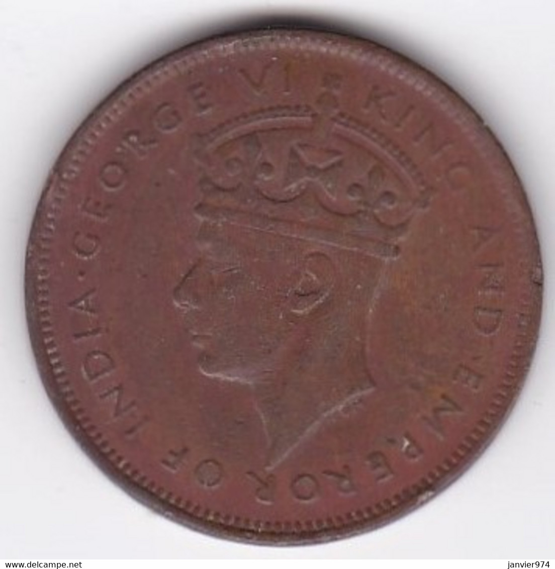 Ile Maurice , 5 Cents 1944 , George VI, KM# 20 - Mauritius