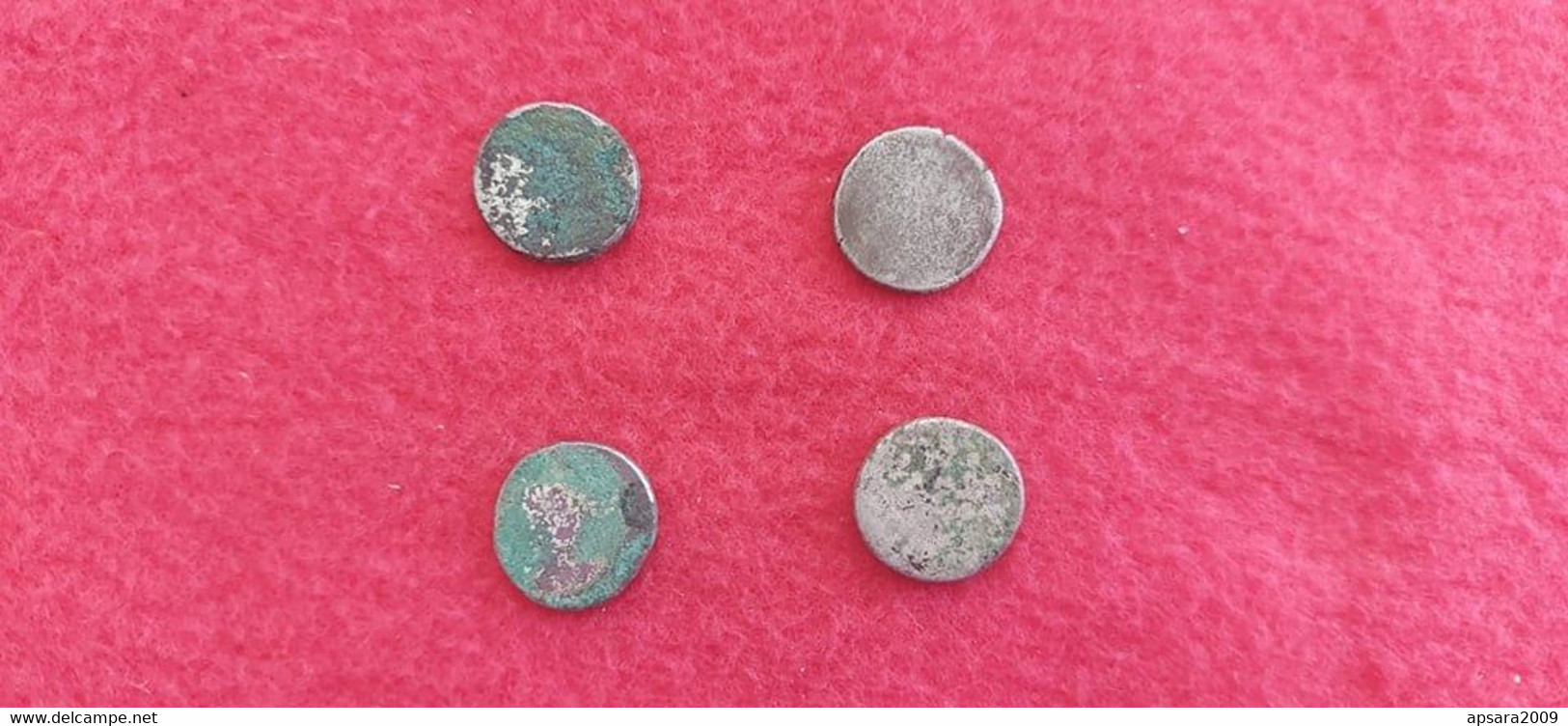 CAMBODGE / CAMBODIA/ 4 Coins Silver Khmer Antique - Cambodge