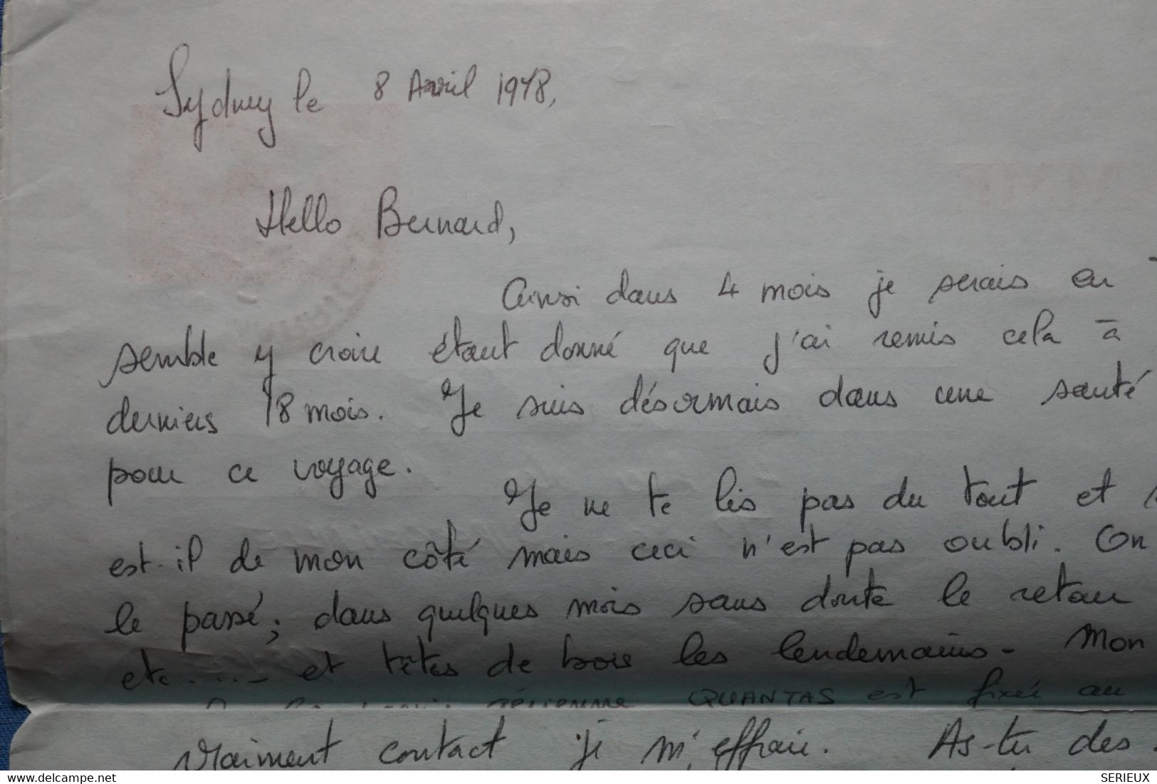 V18 AUSTRALIA BELLE LETTRE AEROGRAMME 1978 PAR AVION  POUR AUBERGENVILLE FRANCE  +AFFRANCHISSEMENT INTERESSANT - Brieven En Documenten