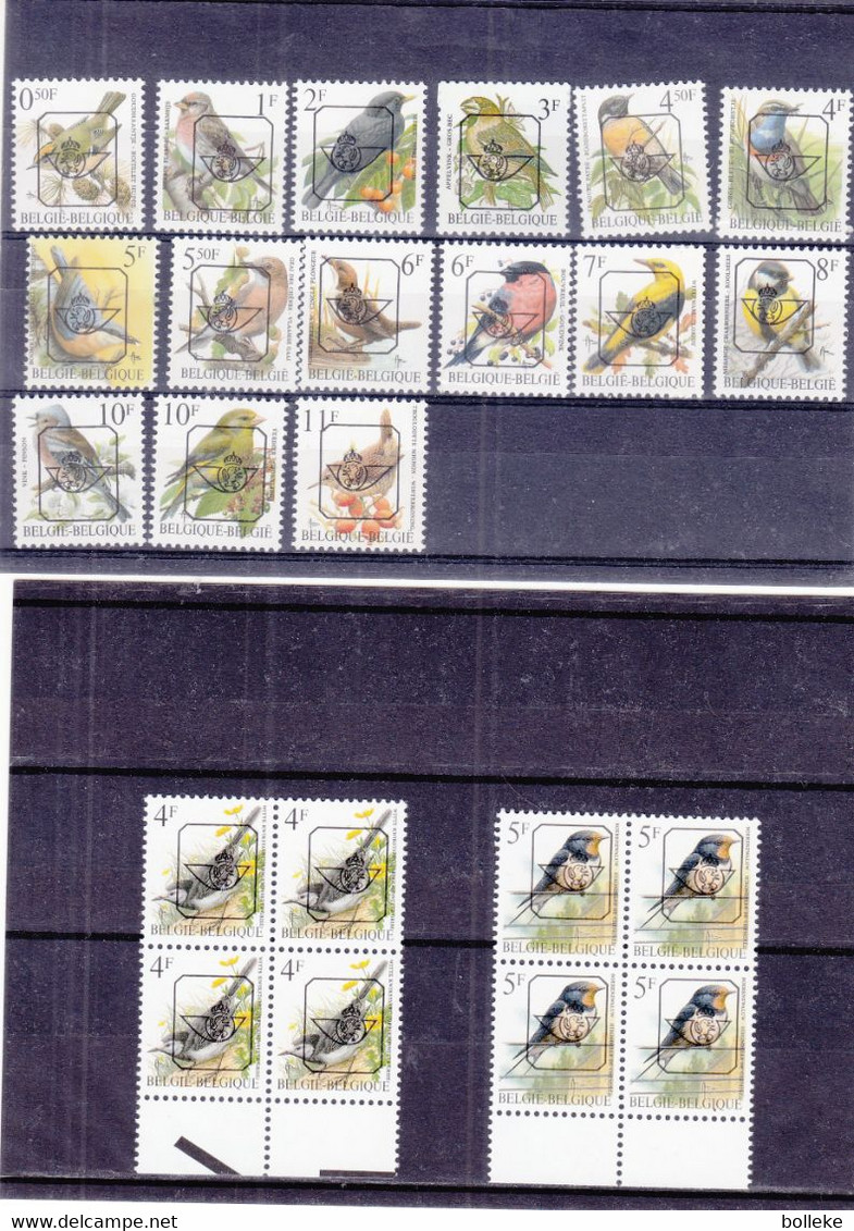 Belgique - Lot De 23 Timbres Oiseaux ** - Preos - Spatzen