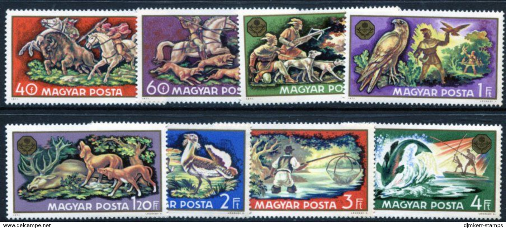 HUNGARY 1971 Hunting Exhibition MNH / **.  Michel 2664-71 - Nuevos