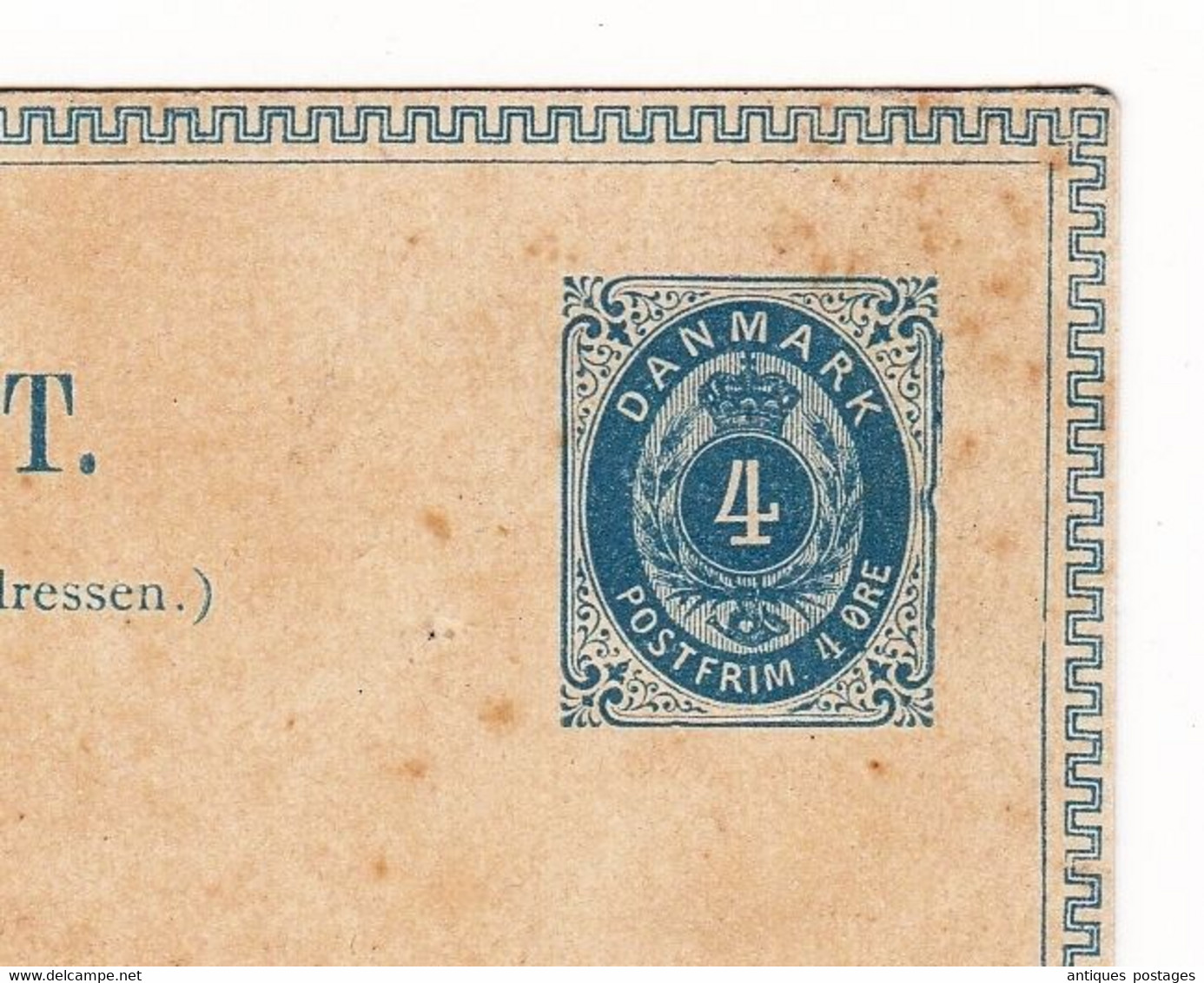 Postal Stationery Danemark Danmark Denmark Brev-Kort Entier Postal - Interi Postali