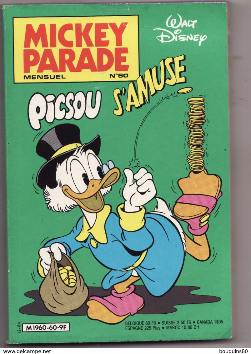 MICKET PARADE N°60 Picsou S'amuse Décembre 1984 - Mickey Parade