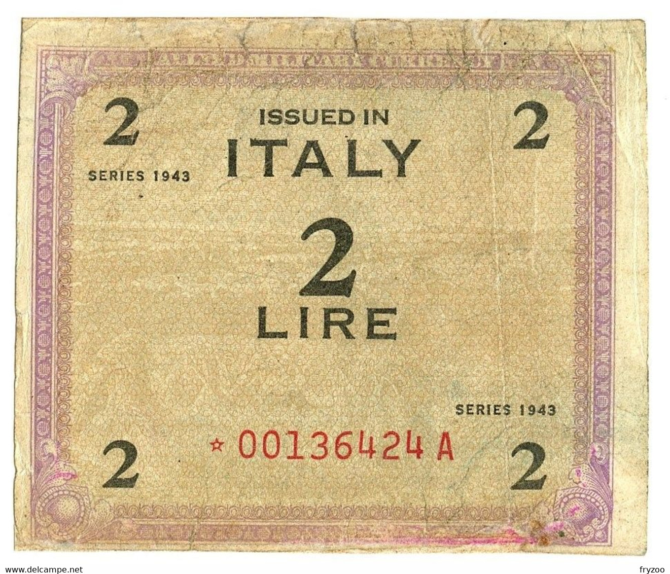 AM LIRE 2 E 5 Lire Asterisco Serie Sostitutiva Con Certificato - Occupation Alliés Seconde Guerre Mondiale