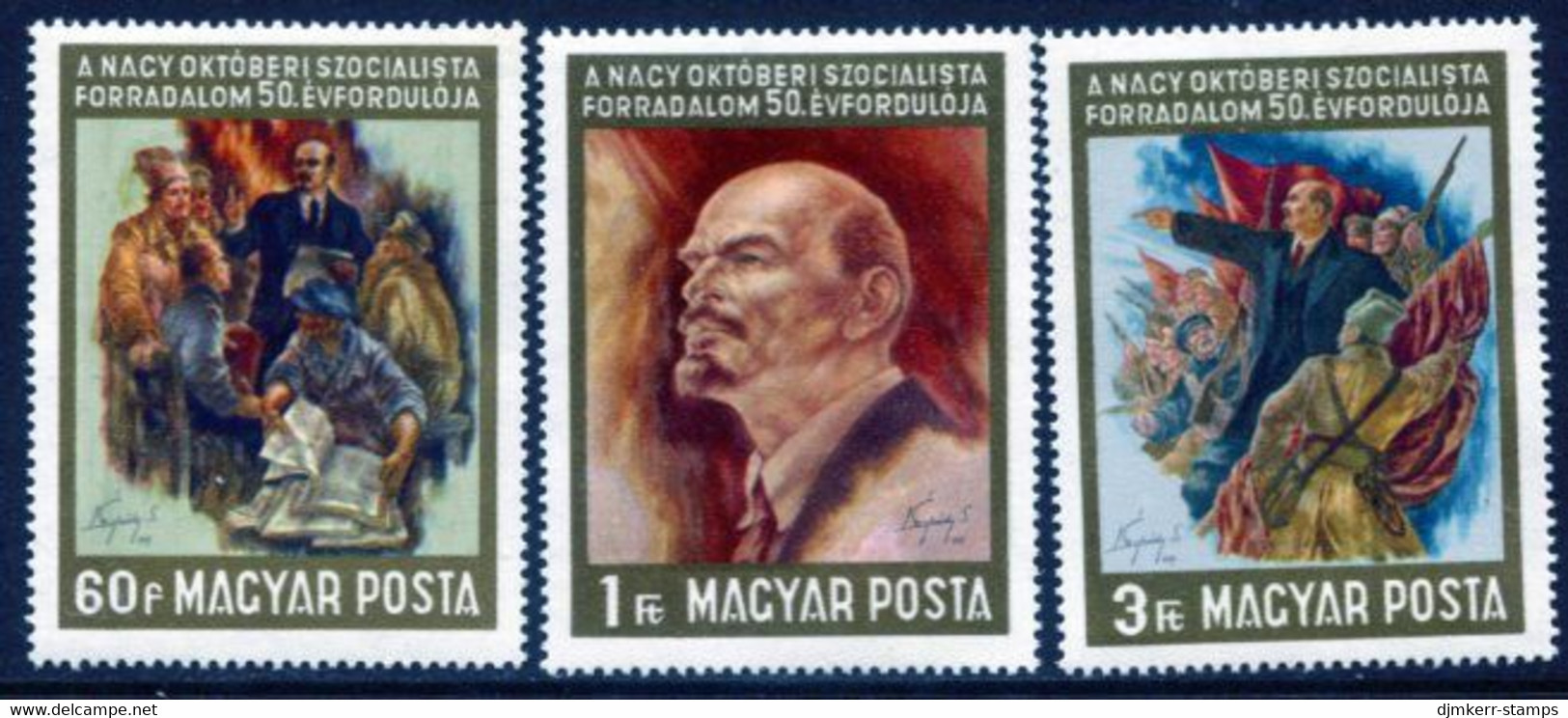 HUNGARY 1967 October Revolution MNH / **.  Michel 2365-67 - Ungebraucht