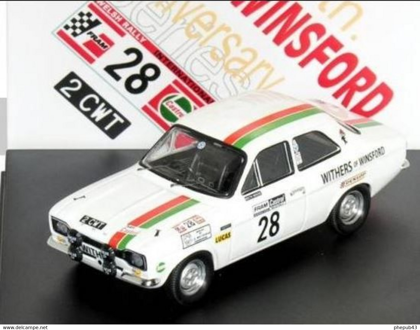 Ford Escort MKI Mexico - George Hill/Wood - 1st Welsh Rally 1972 #28 - Troféu - Trofeu