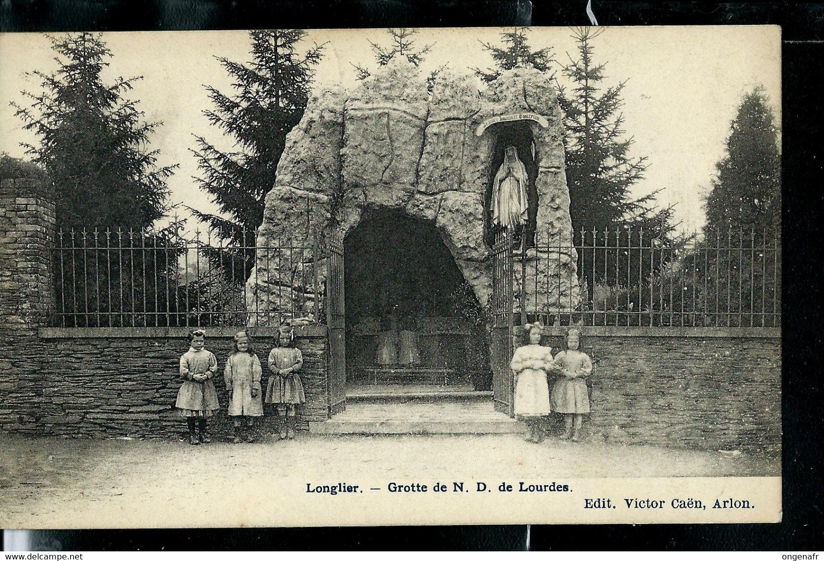 CP ( Longlier : Grotte De N.D. De Lourdes) Obl. LONGLIER  1909 - Correo Rural