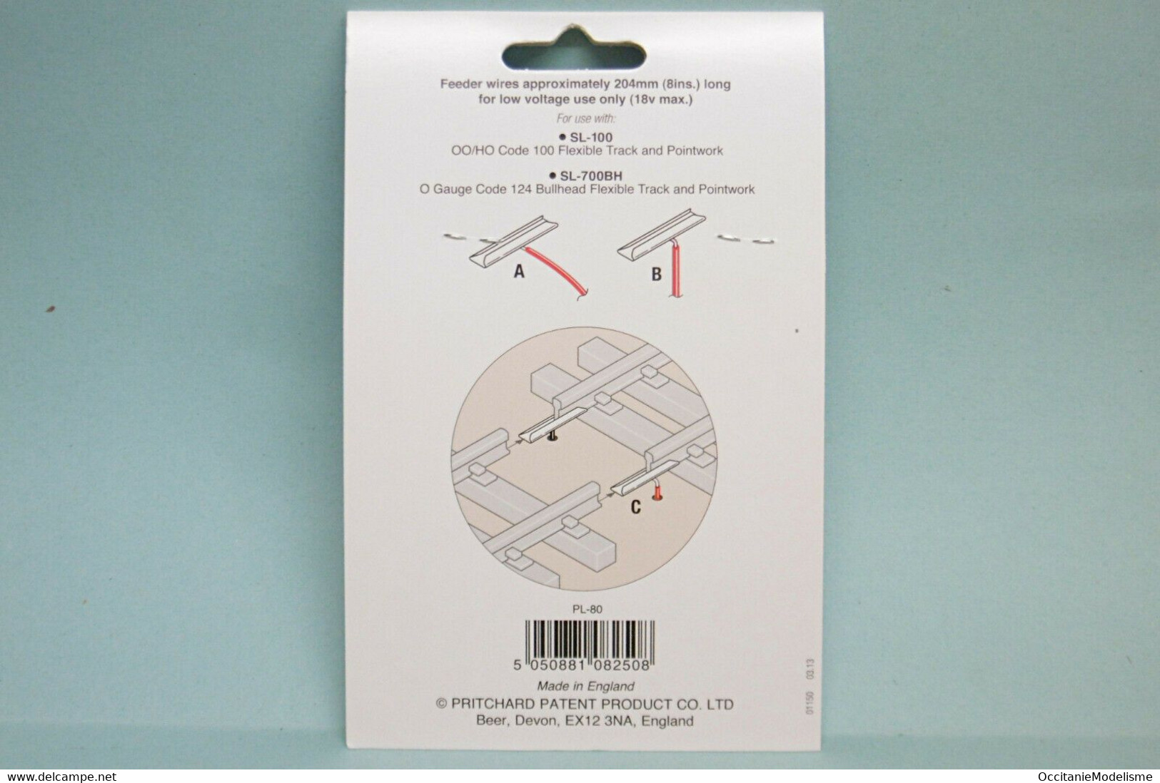 Peco - 8 ÉCLISSES PRÉ-CABLÉ D'ALIMENTATION Code 100 / 124 Réf PL-80 Neuf HO 1/87 - Track