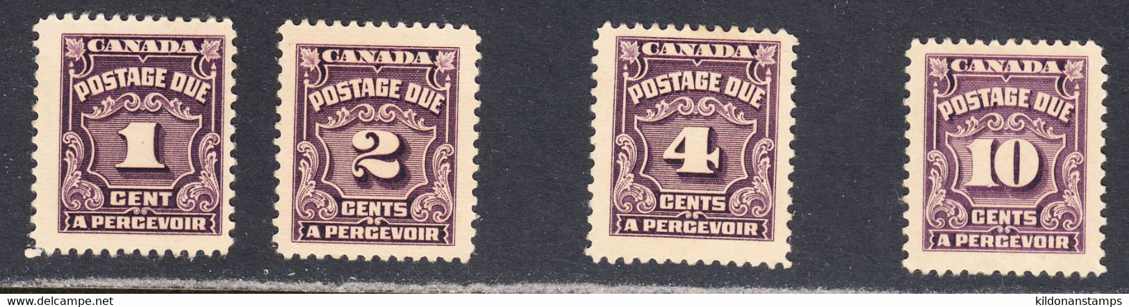 Canada 1935-65 Postage Due, Mint Mounted, Sc# ,SG D18,D19,D21,D24 - Portomarken