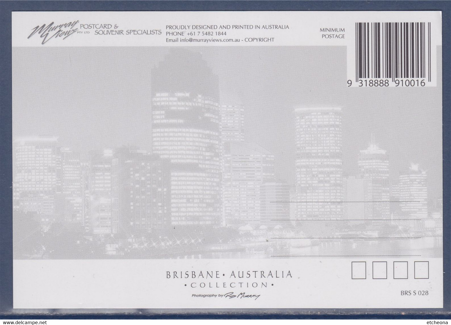 Brisbane, Vue Générale, Le Fleuve Brisbane Qui La Traverse Les Quais, Bateau De Croisière Australie, Carte Postale Neuve - Brisbane