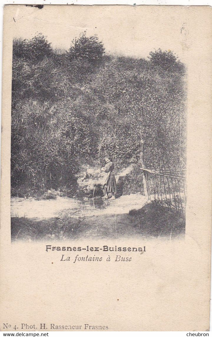 BELGIQUE. FRASNES LEZ BUISSENAL. CPA.  LA FONTAINE A BUSE. ANIMATION. ANNEE 1905 + TEXTE + TIMBRE - Frasnes-lez-Anvaing