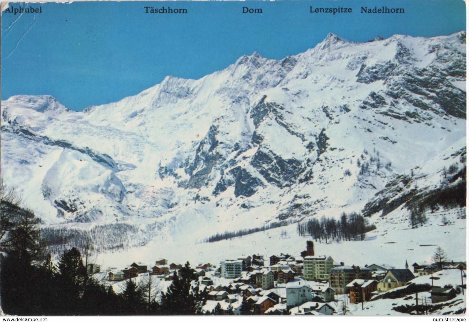 Saas-Fee (CPA Voyagé 1965 : Beau Cachet) - Saas Im Prättigau