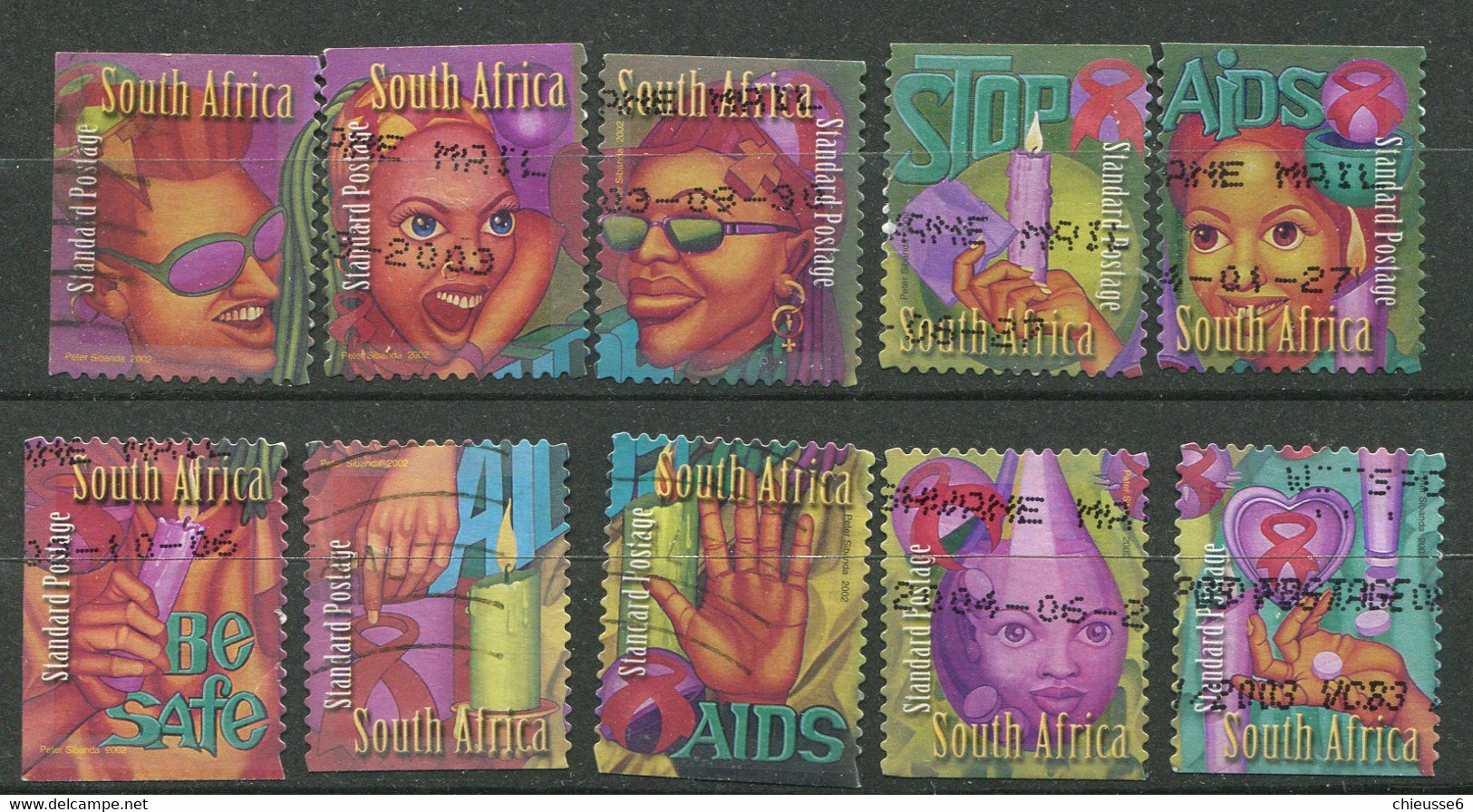 Afrique Du Sud Ob 1222 à 1231 - Lutte Contre Le SIDA - Used Stamps