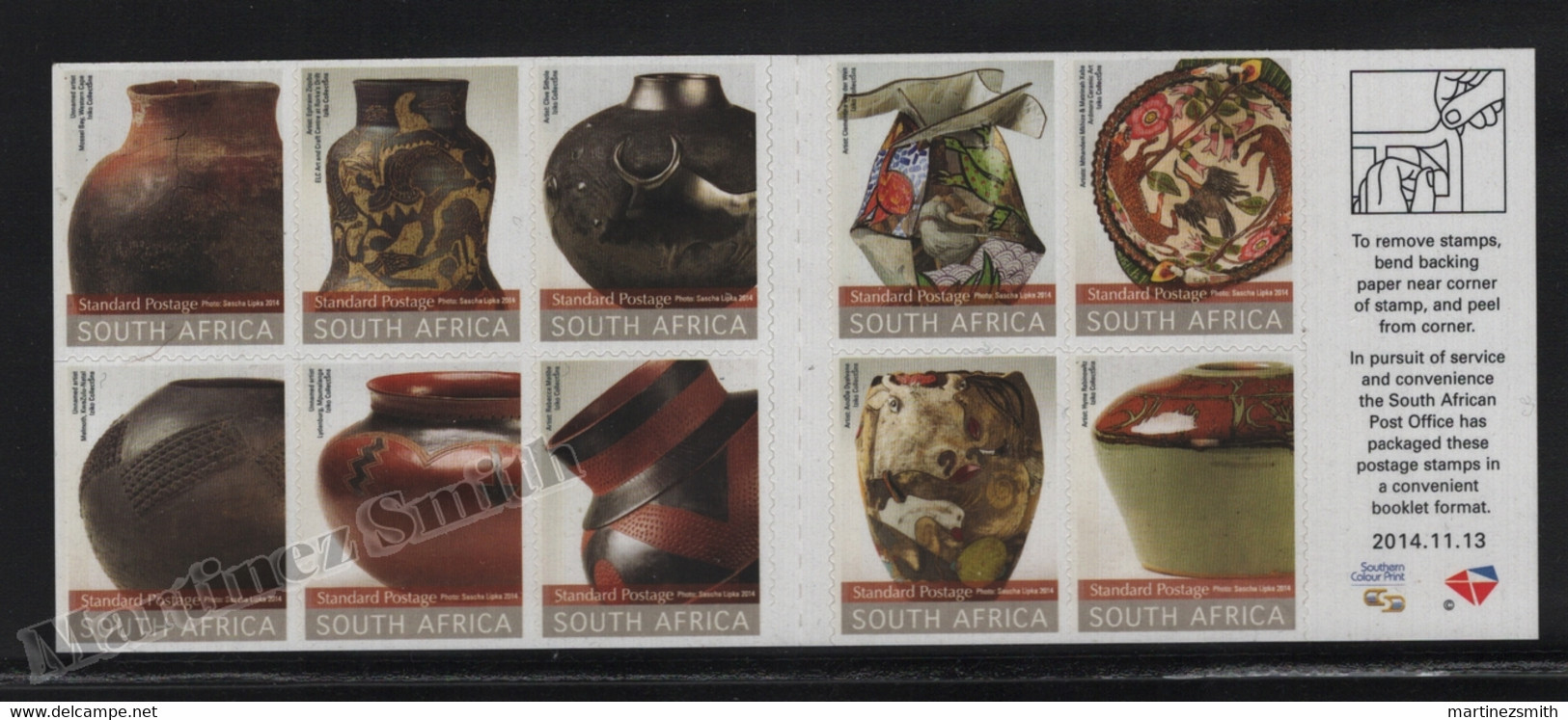 Afrique Du Sud - South Africa 2014 Yvert C1853, Ceramic Vessels - Booklet - MNH - Booklets