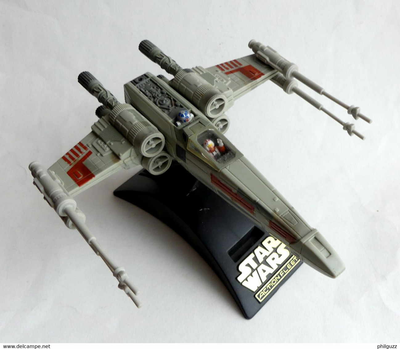 FIGURINE VAISSEAU MICRO MACHINE MICROMACHINES STAR WARS ACTION FLEET X-WING FIGHTER RED 5 1-75è 1995 - Other & Unclassified