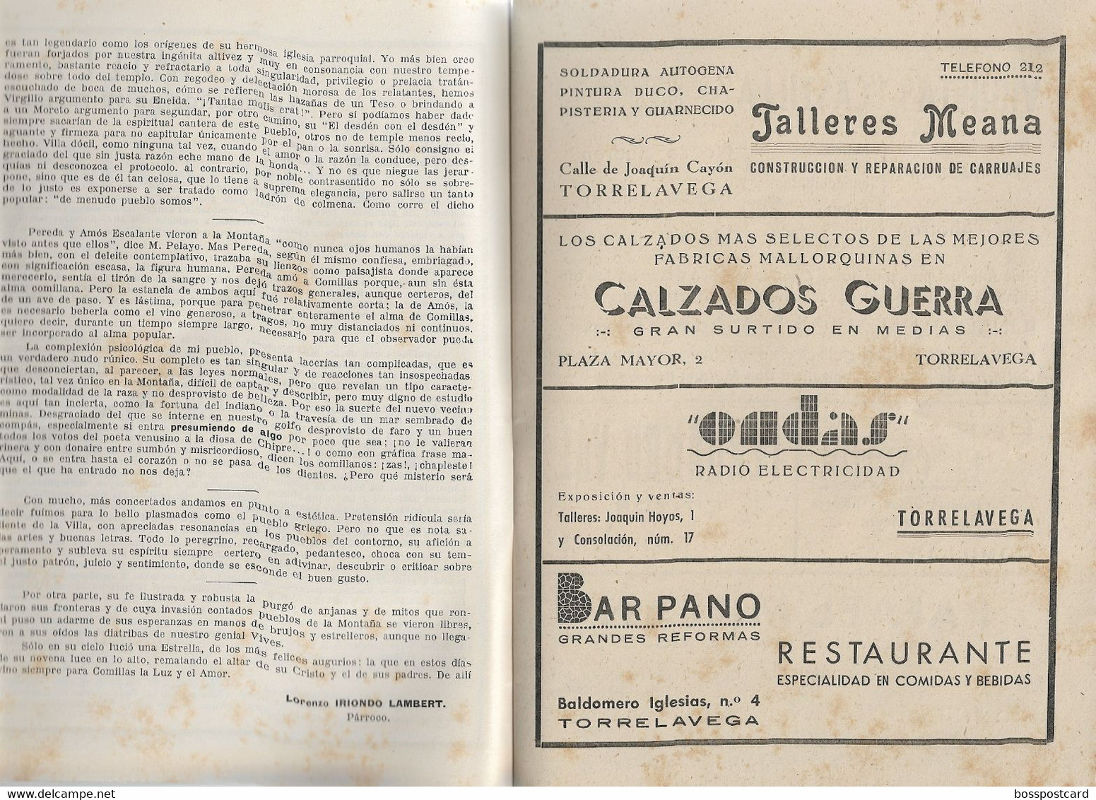 Comillas - Folleto Fiestas Del Stº Cristo Del Amparo, 1945 - Santander - Cantabria  - España - [4] Themes