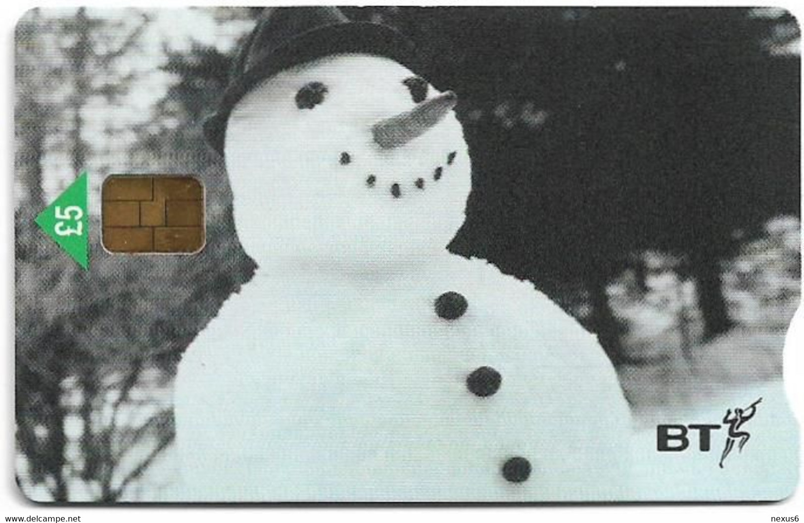 UK - BT (Chip) - PRO442 - BCI-072 - Snowman, Keep In Touch, 5£, 4.000ex, Mint - BT Promociónales