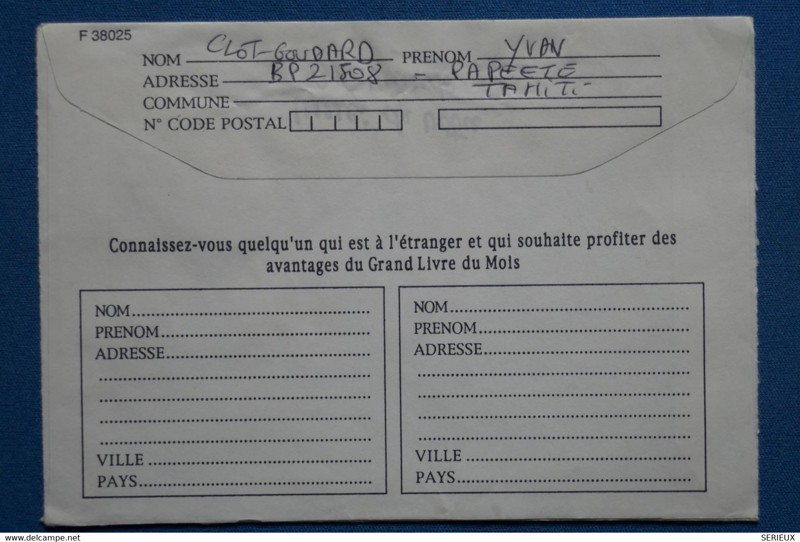 W7 POLYNESIE FRANCAISE BELLE LETTRE 1995 PAPEETE   POUR CASTANET   + AFFRANCH. PLAISANT - Covers & Documents