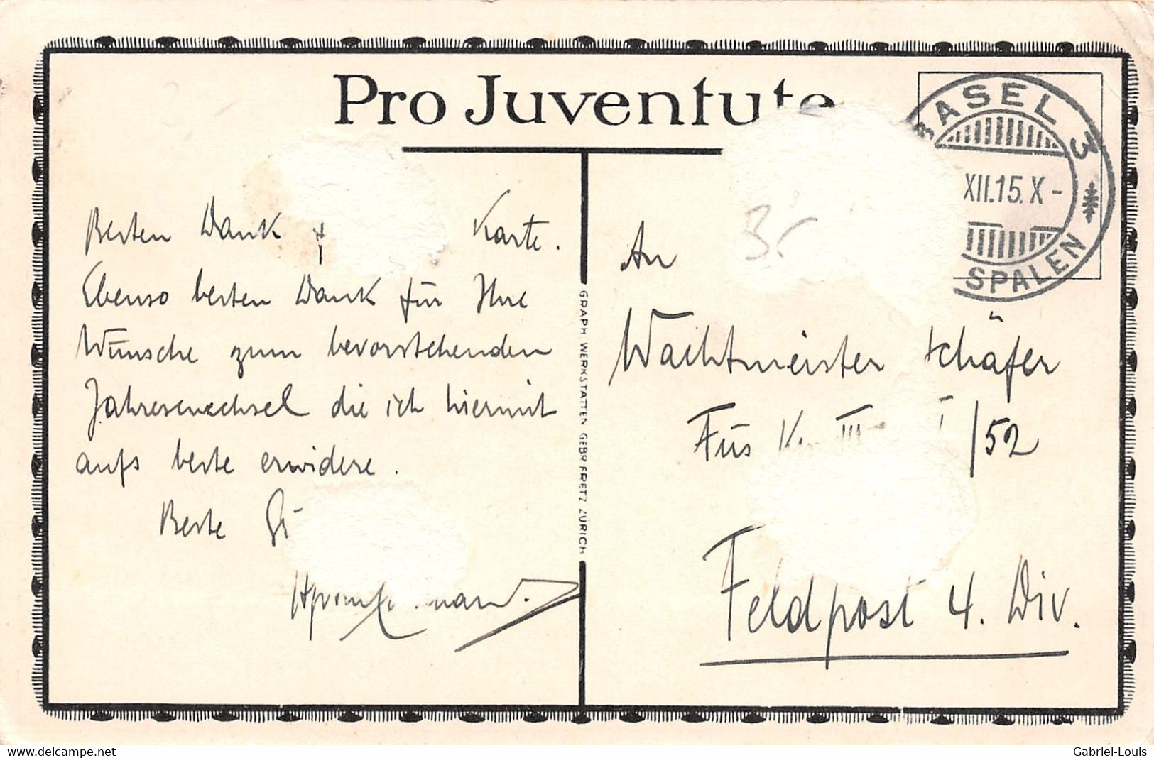 Greierz - Gruyères - Pro-Juventute - 1915 - F. Gilsi - Gruyères