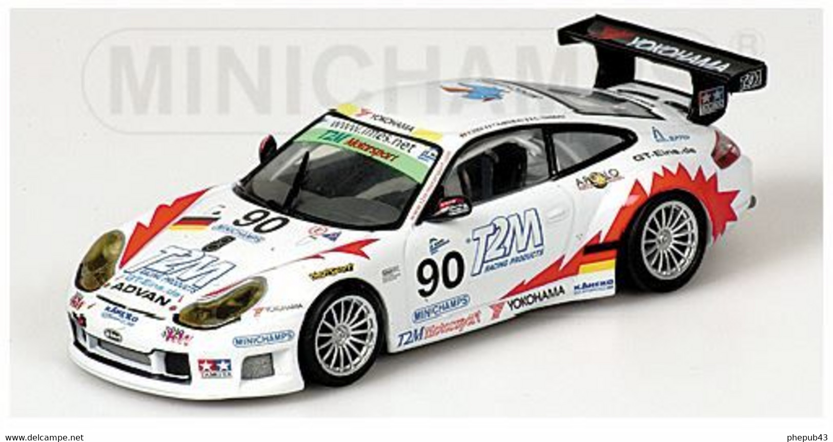 Porsche 911 GT3-RS - T2M - V. Ickx/Rabineau/Tinseau - 1000 Kms Spa 2004 #90 - Minichamps - Minichamps