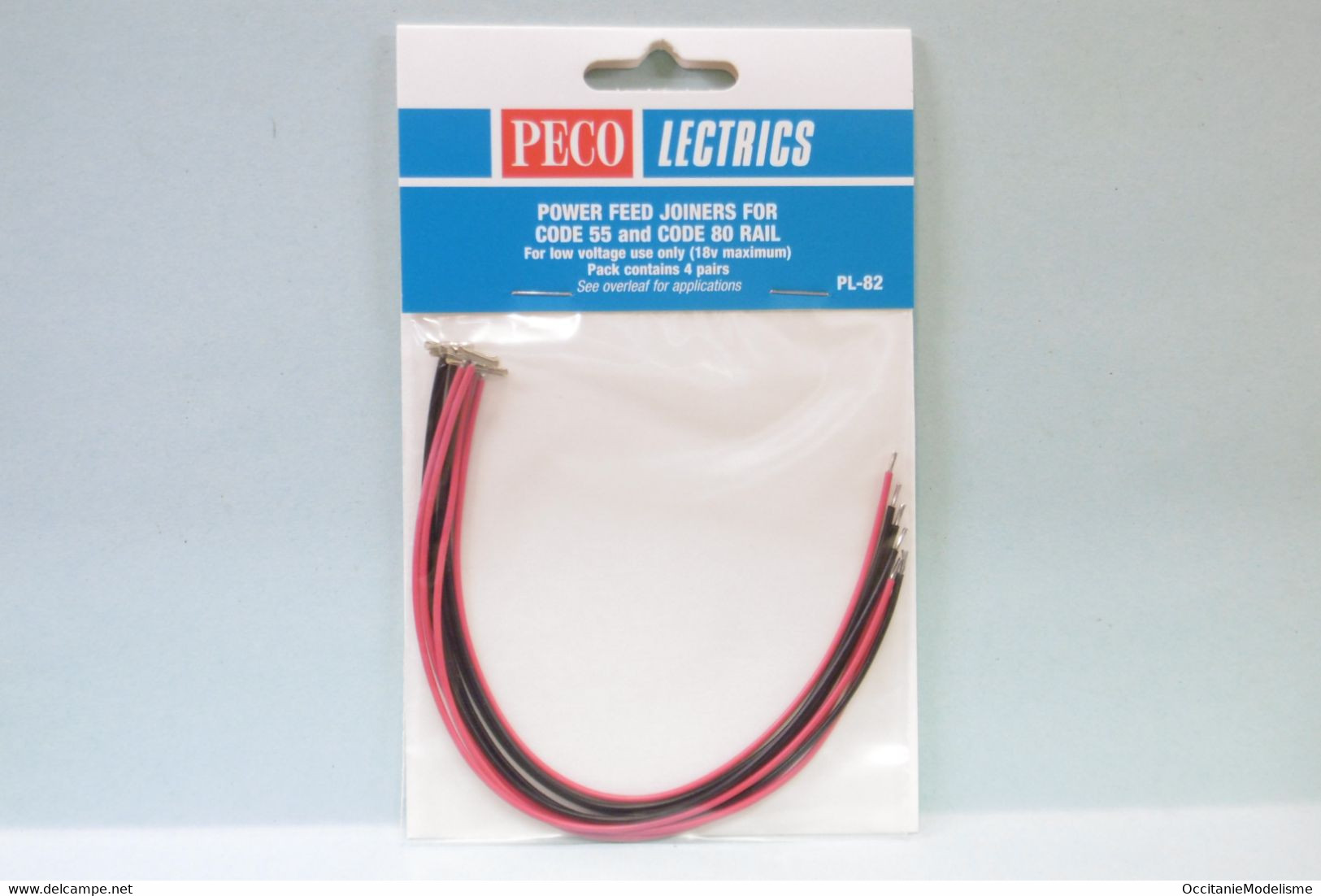 Peco - 8 ÉCLISSES PRÉ-CABLÉ D'ALIMENTATION Code 55 / 80 Réf PL-82 Neuf N 1/160 - Vías Férreas