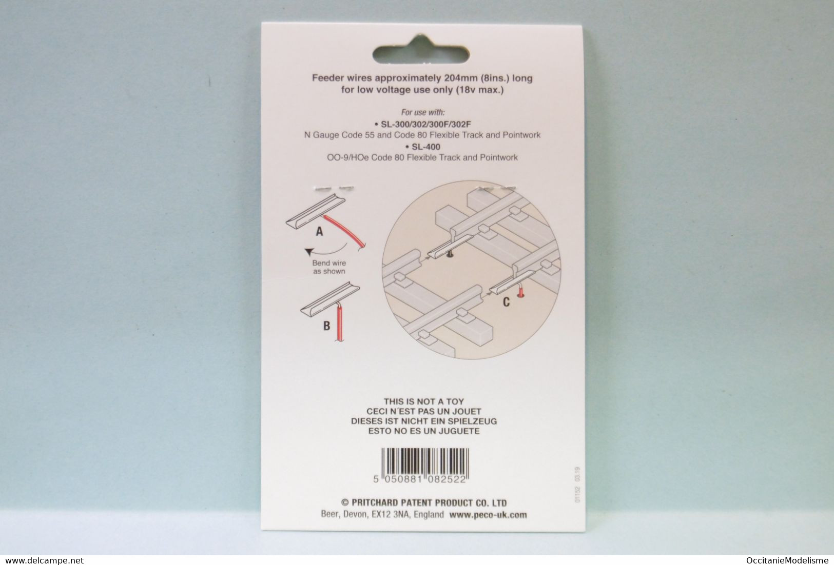 Peco - 8 ÉCLISSES PRÉ-CABLÉ D'ALIMENTATION Code 55 / 80 Réf PL-82 Neuf N 1/160 - Track