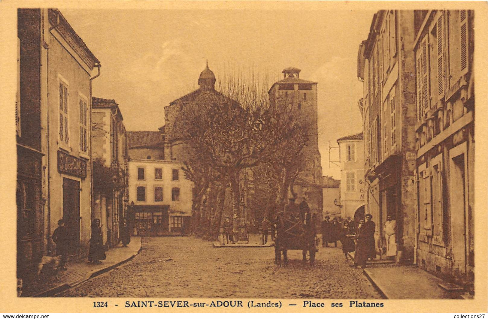 40-SAINT-SEVER-SUR-ADOUR-PLACE SES PLATANES - Saint Sever