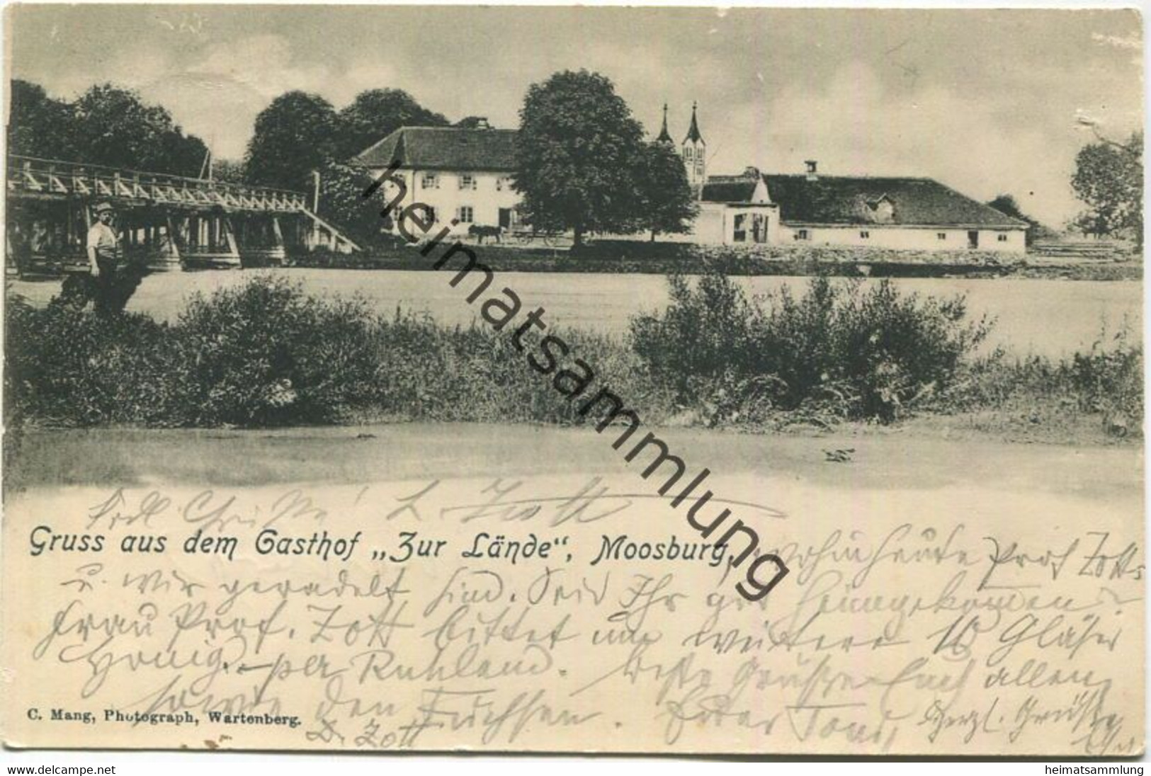 Moosburg An Der Isar - Gasthof Zur Lände - Verlag C. Mang Wartenberg Gel. 1904 - Moosburg