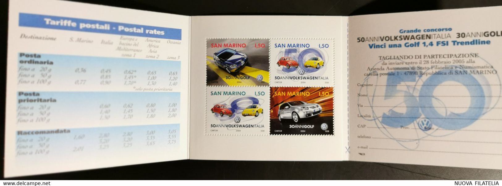 SAN MARINO 2004 VOLKSWAGEN - Postzegelboekjes