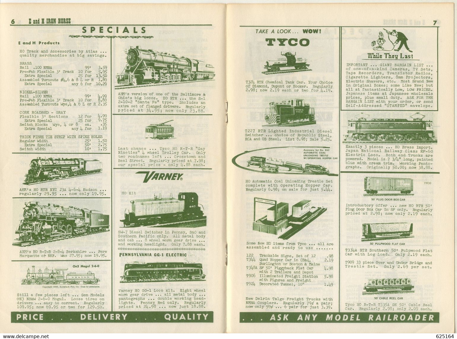 Catalogue E And H IRON HORSE 1968 December Digest Bachmann N Tyco AHM Varney - Anglais