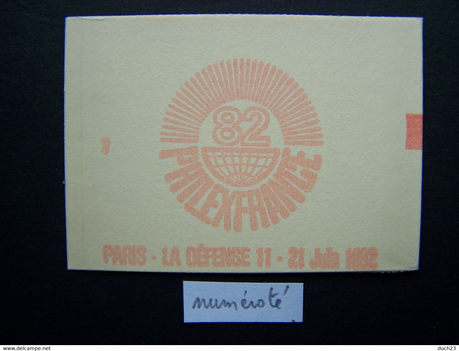 2154-C1 CONF. 8 CARNET NUMEROTE FERME 20 TIMBRES SABINE DE GANDON 1,40 VERT PHILEXFRANCE 82 - Modernes : 1959-...
