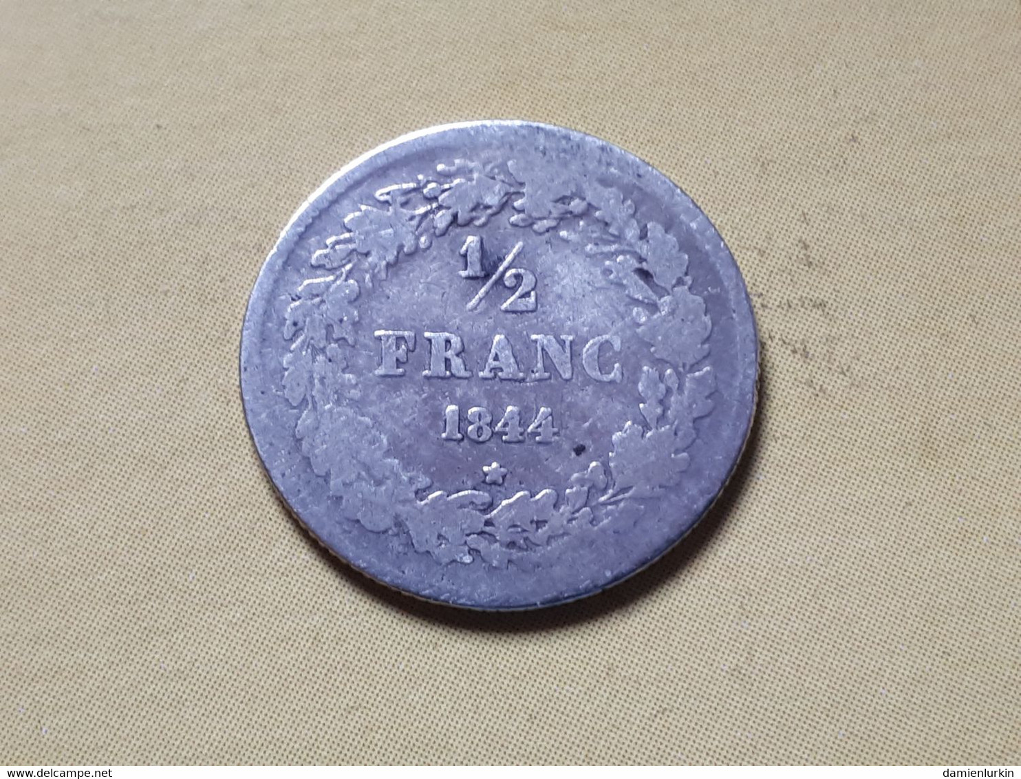 LEOPOLD IER 1/2 FRANC 1844 ARGENT - 1/2 Franc