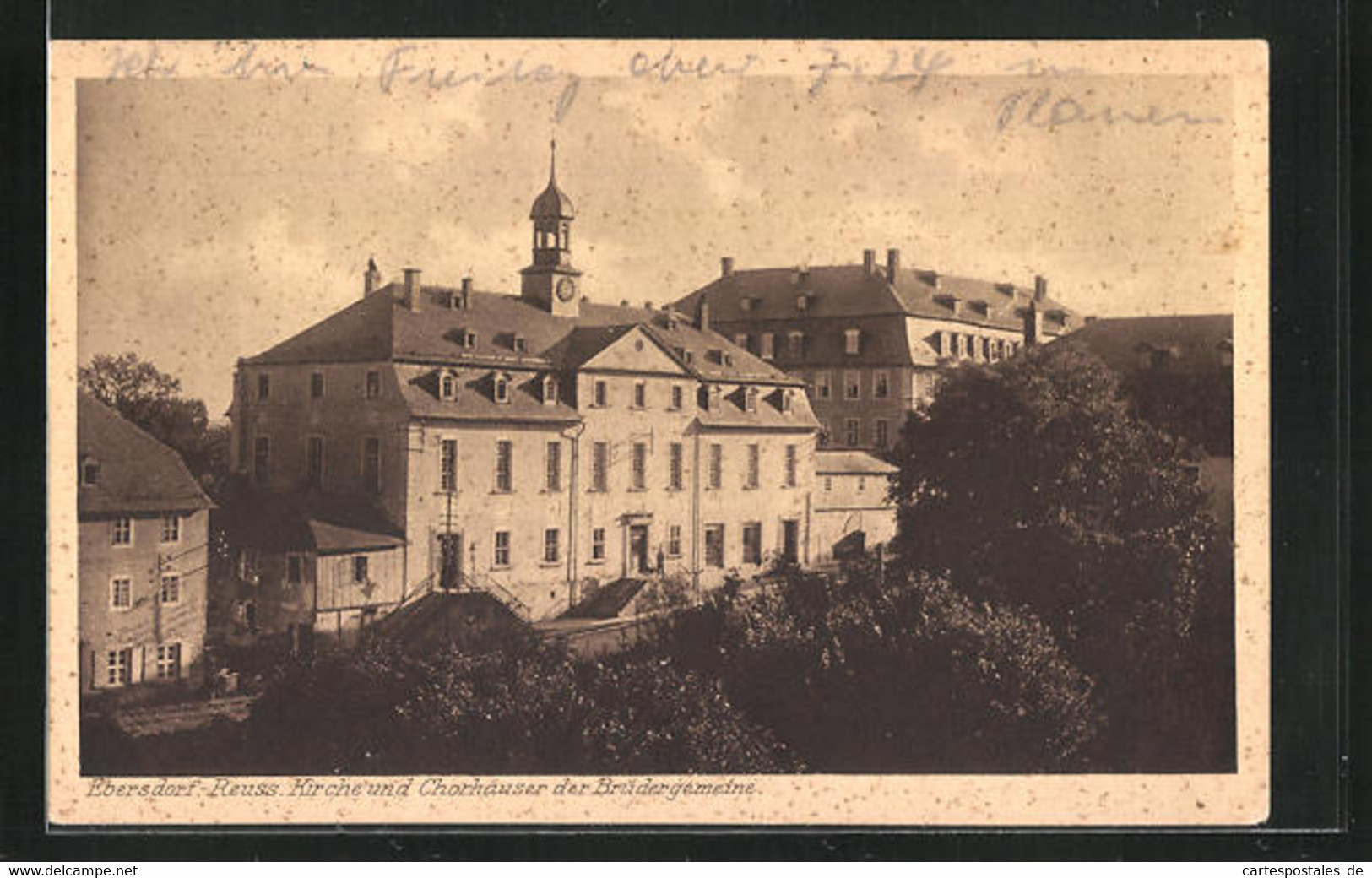 AK Ebersdorf-Reuss, Kirche Mit Chorhäuser Der Brüdergemeine - Ebersdorf