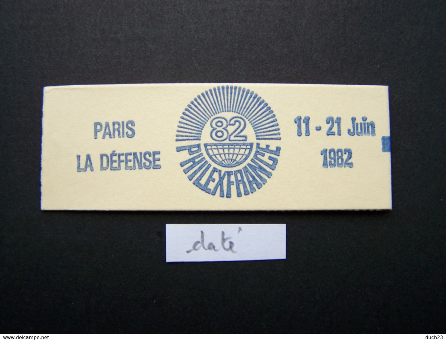 2155-C1 CARNET DATE DU 28.8.81 FERME 5 TIMBRES SABINE DE GANDON 1,60 ROUGE PHILEXFRANCE 82 - Modern : 1959-...