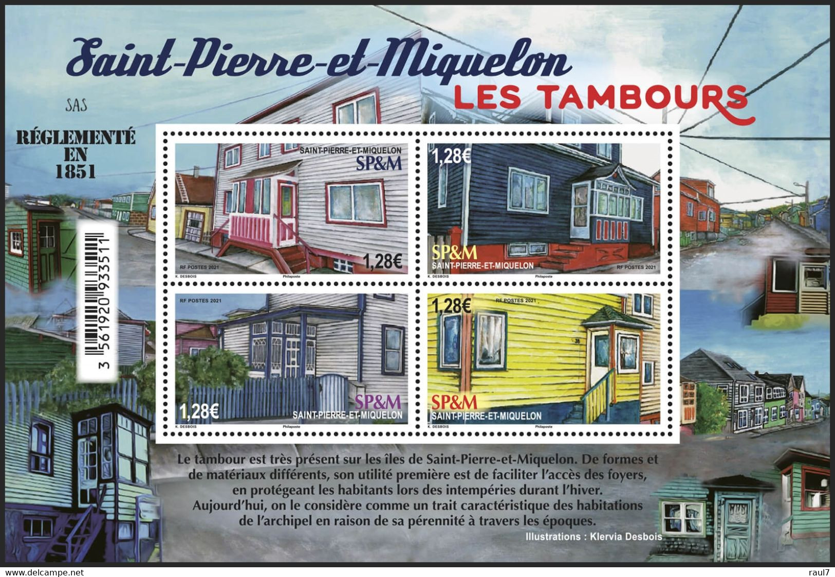 St Pierre Et Miquelon 2021 - Architecture, Les Tambours  - BF Neuf // Mnh - Ungebraucht