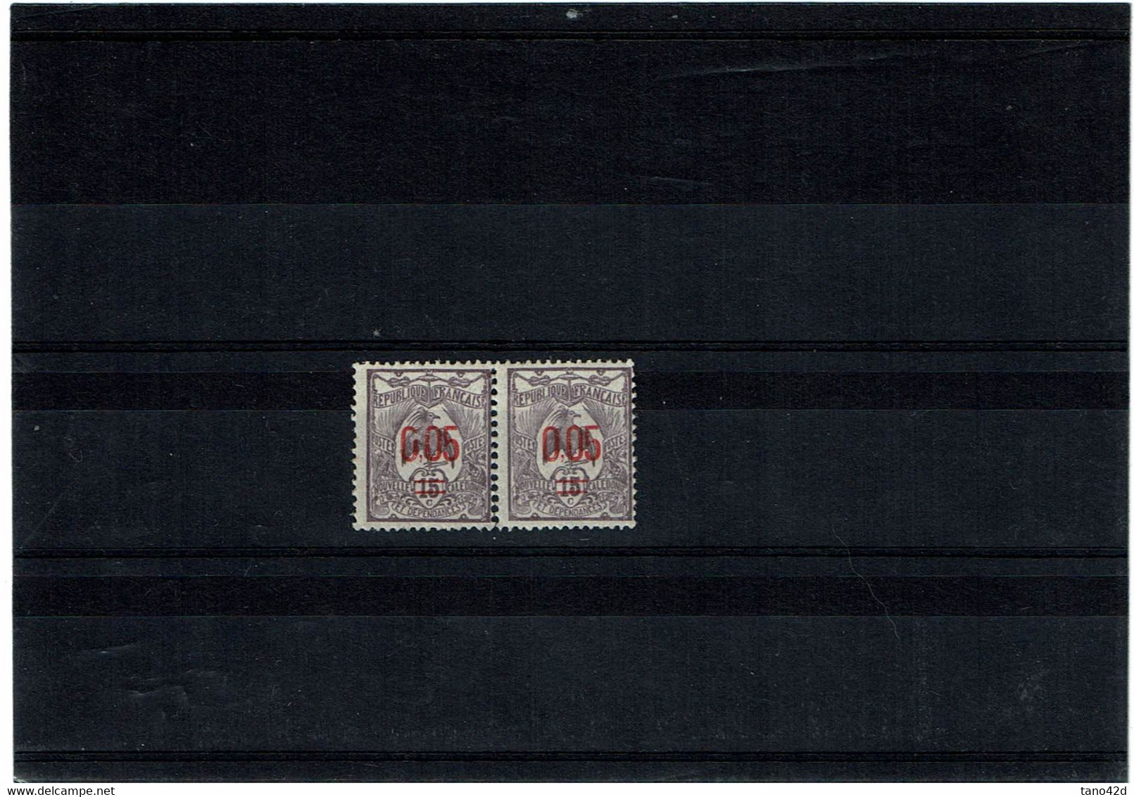 LMM14B -  NOUVELLE CALEDONIE CAGOU SURCHARGE 0.05/15c  PREMIER "0" BRISE T A NORMAL (PART. DETACHES) NEUFS - Unused Stamps