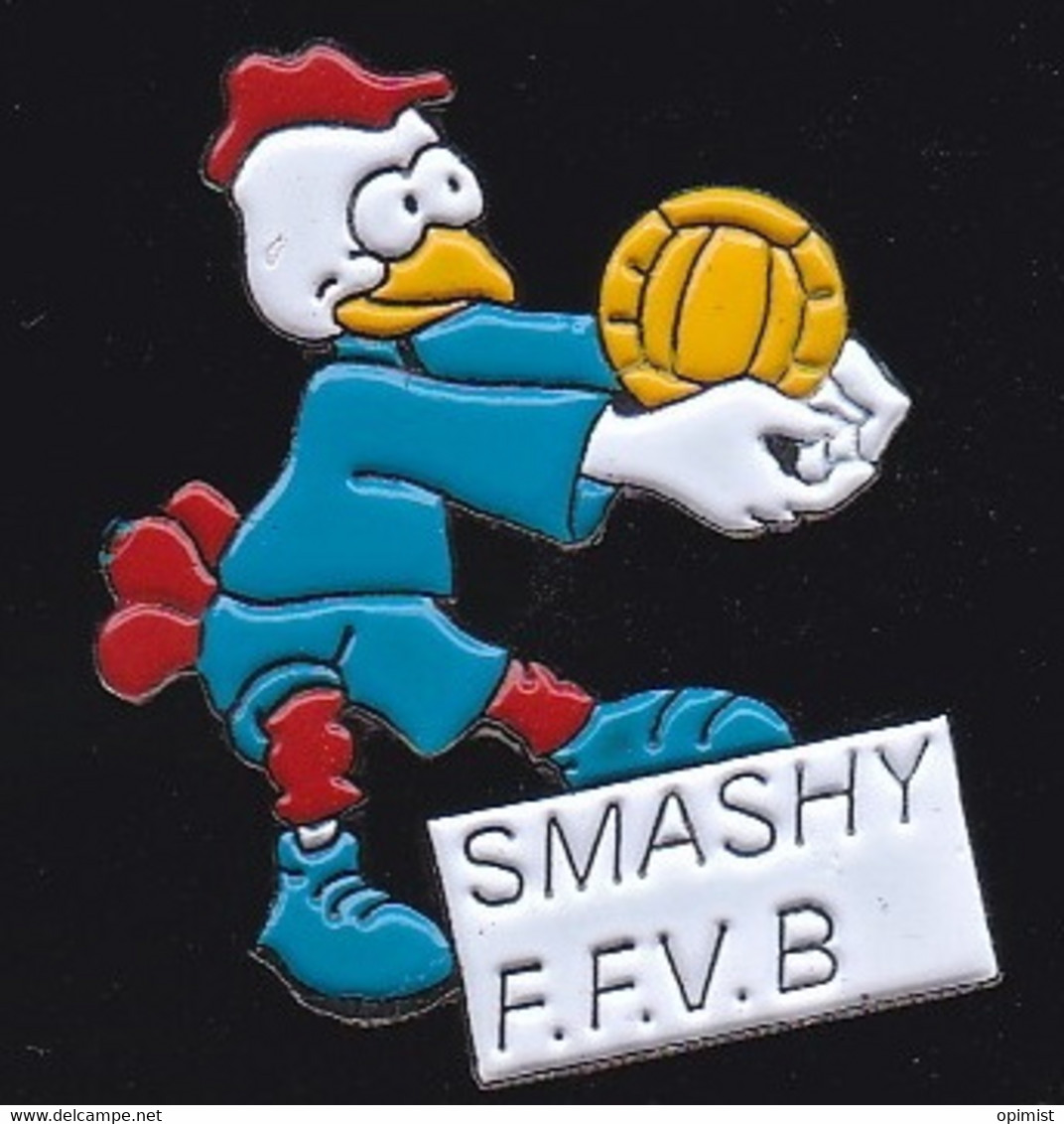 71948-Pin's-L'Opération Smashy Est Une Action D'initiation Au Volley-ball,coq. - Pallavolo