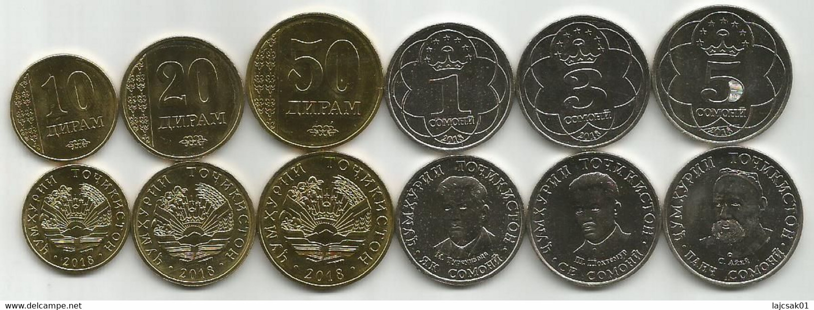 Tajikistan 2018. Set Of 6 High Grade Coins - Tadjikistan