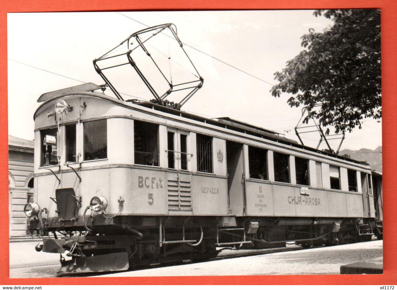CAG-03 RHB Rhätische Bahn Loko BCFe 4/4 5 Bahnhof Chur Photo Brenot 1939 Repro BVR Gross Format Nicht Gelaufen - Chur